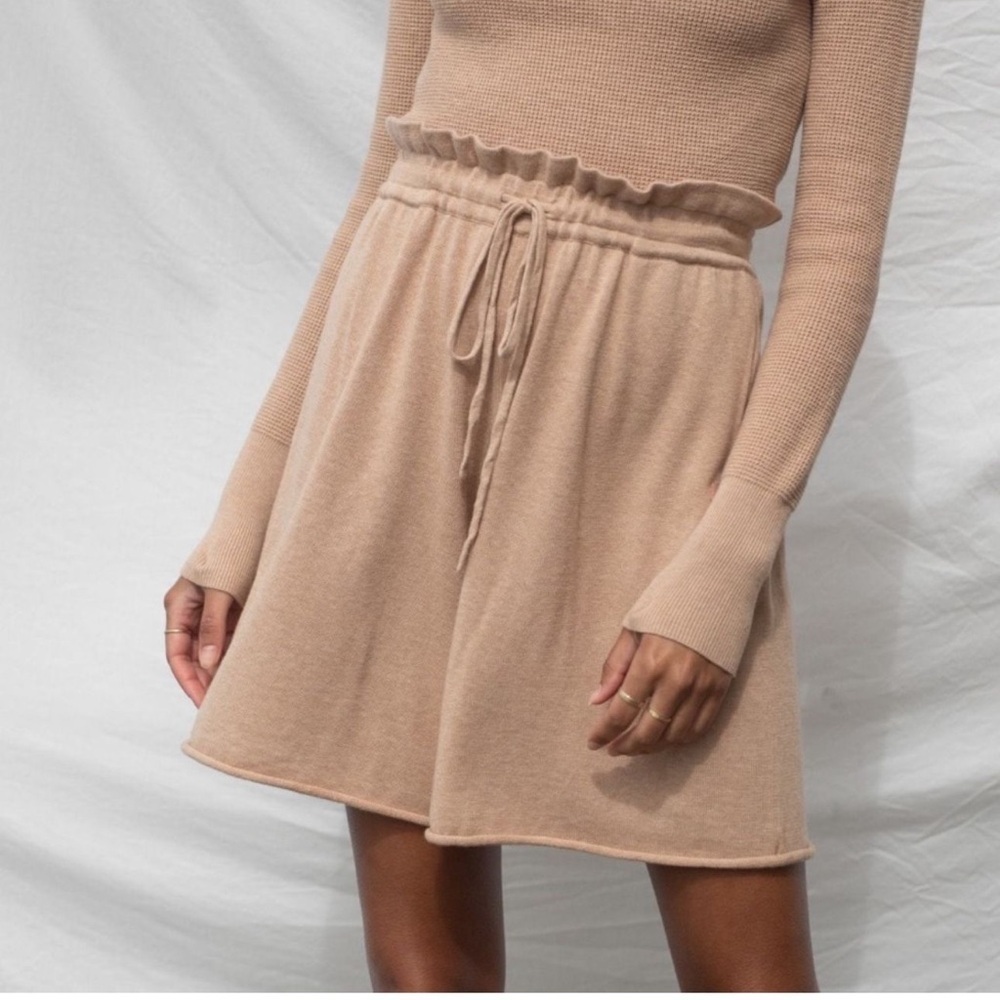 Lunya Cozy cotton silk loose short otium tan pink Size XS